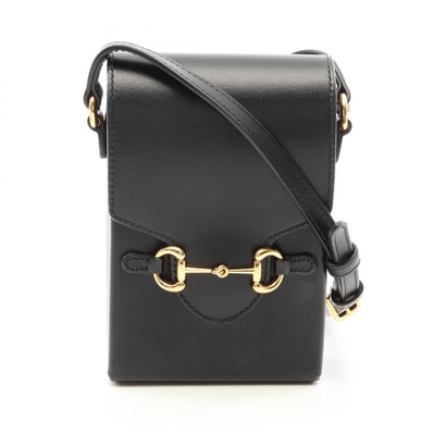 グッチ GUCCI ホースビット 1955 ミニバッグ ショルダーバッグ バッグ レザー レディース ブラック系 625615 【中古】