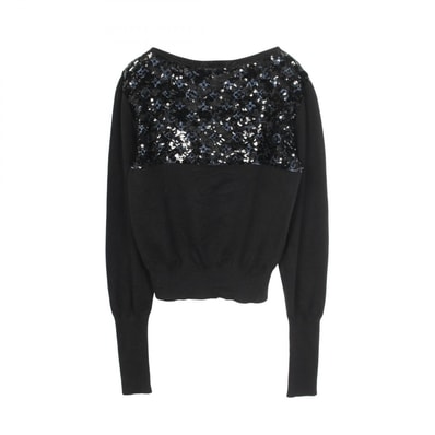 ルイ・ヴィトン LOUIS VUITTON モノグラム ニット 衣料品 トップス ウール カシミヤ シルク レディース ブラック系 FF2KL24HVP 【中古】