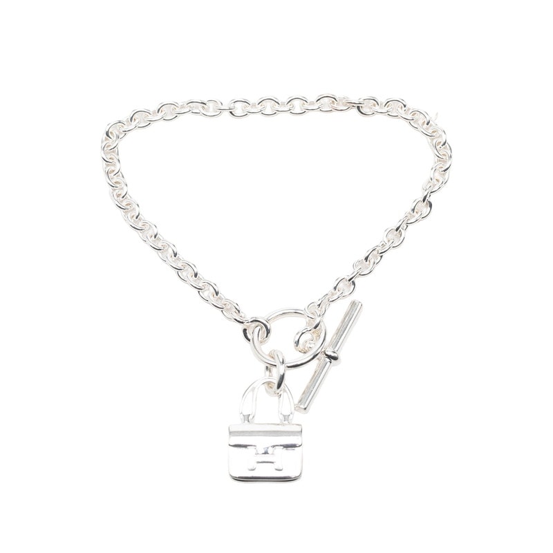エルメス アミュレット コンスタンス チェーン ブレスレット SV925 シルバー レディース HERMES 中古
