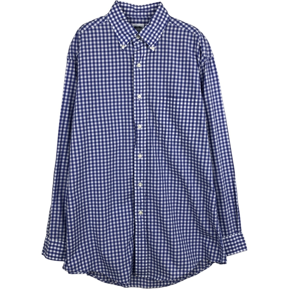 古着 ブルックスブラザーズ Brooks Brothers Est.1818 RELAXED FIT ギンガムチェック 長袖 ボタンダウンチェックシャツ メンズM相当/eaa625152