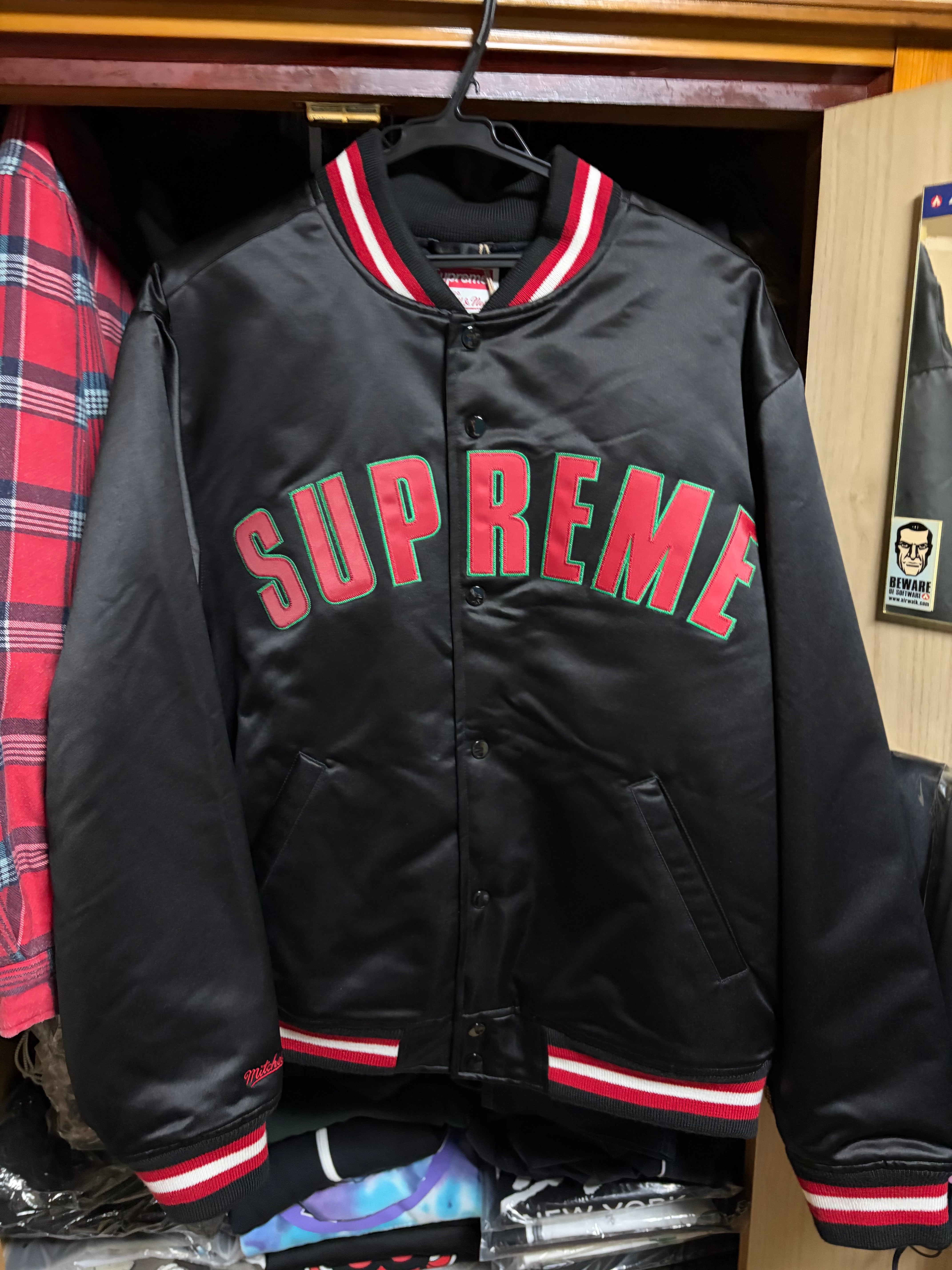 Supreme / Mitchell & Ness® Satin Varsity Jacket 