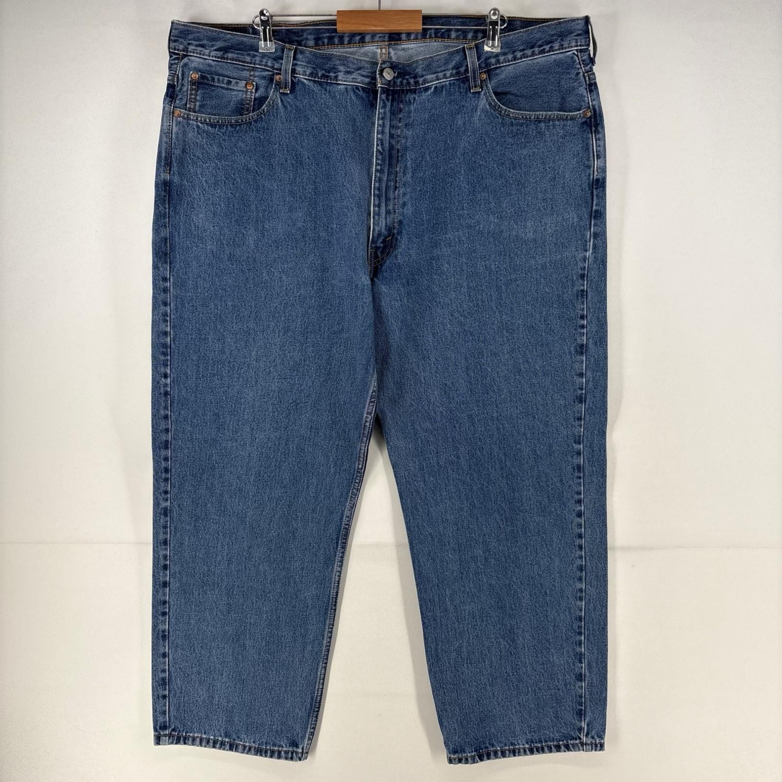 古着 リーバイス Levi's デニム パンツ 5ポケット 550 テーパード ジップ 大きいサイズ w48 L30 ブルー メンズ