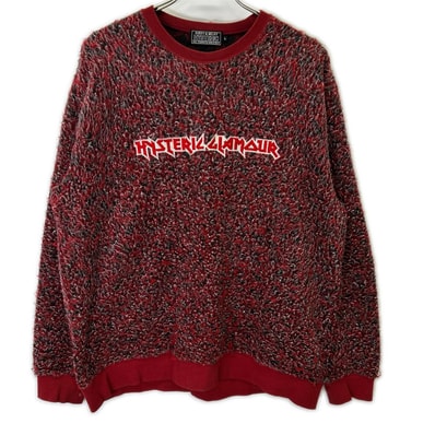 ヒステリックグラマー 24年 02243CS02 レッド METAL LOGO刺繍 プルオーバー L