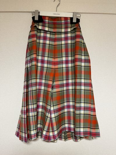 FUMIKA UCHIDA Tartan Plaid Belted Pantacourt "Plaid Ivory"