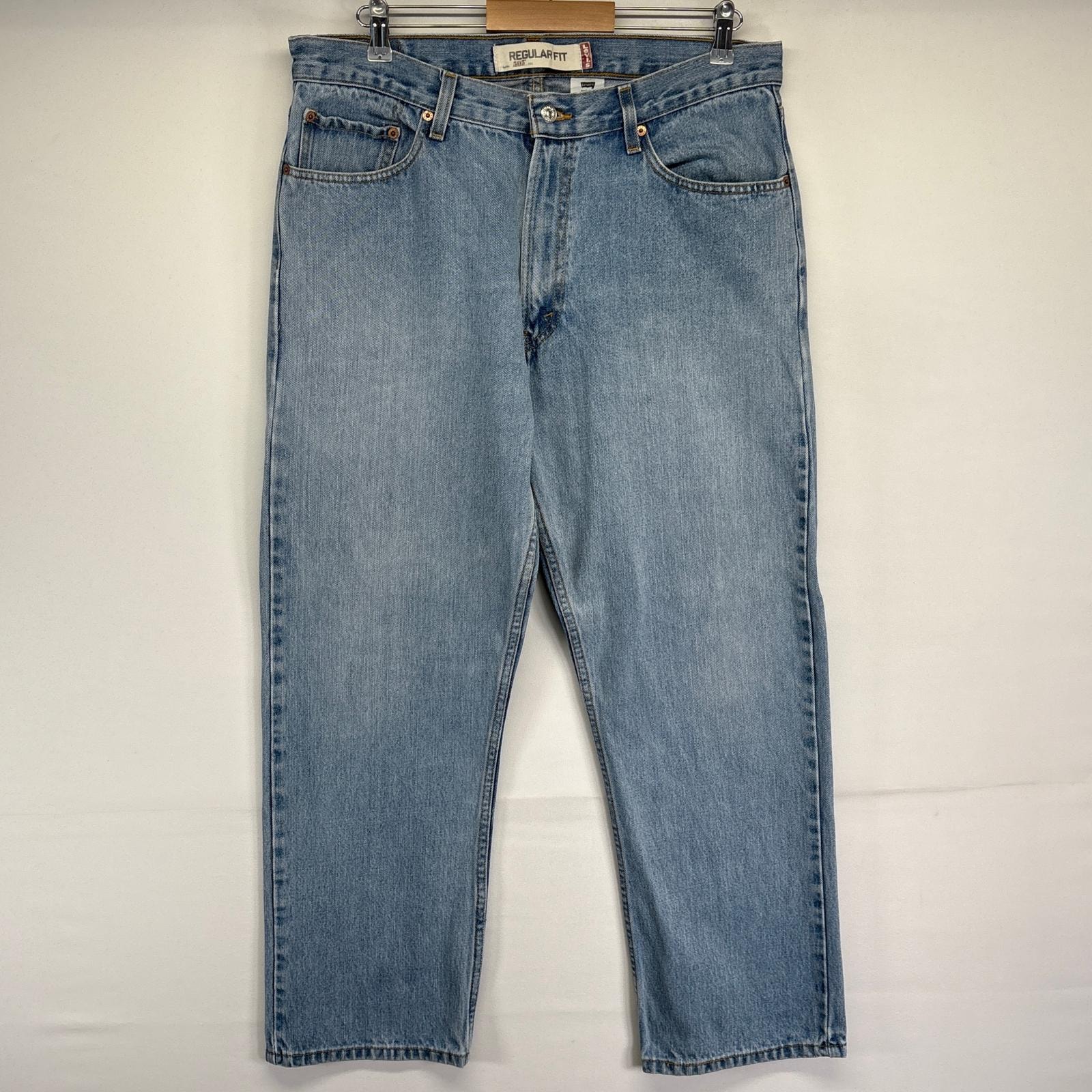 古着 リーバイス Levi's デニムパンツ 505 ストレート ジーンズ ジーパン 長ズボン 5ポケット ジップ w36 L29  ブルー メンズ