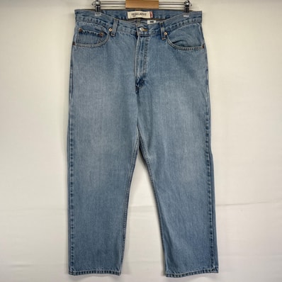 古着 リーバイス Levi's デニムパンツ 505 ストレート ジーンズ ジーパン 長ズボン 5ポケット ジップ w36 L29 ブルー メンズ