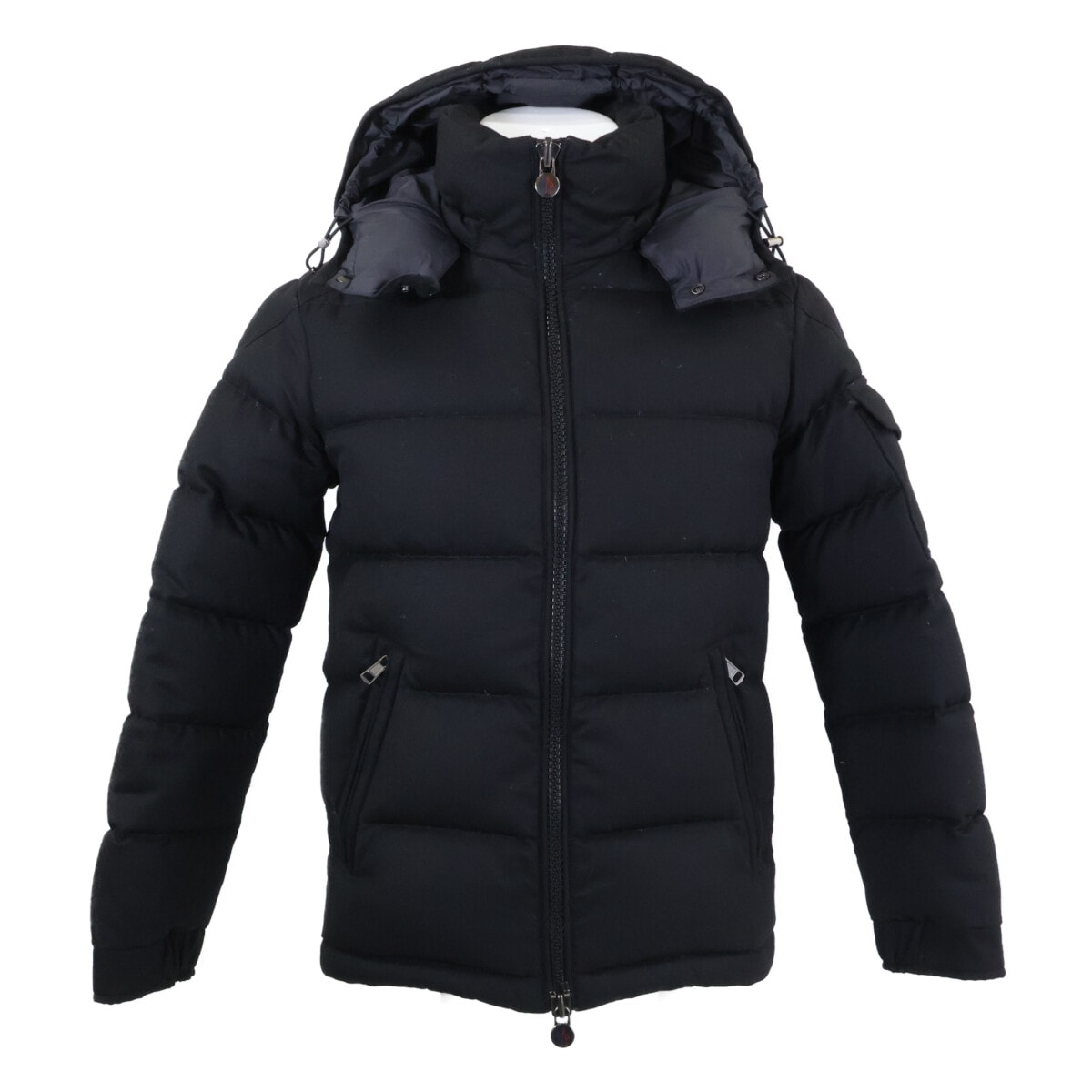 モンクレール MONTGENEVRE モンジュネーブル ウール フード付ダウンジャケット O