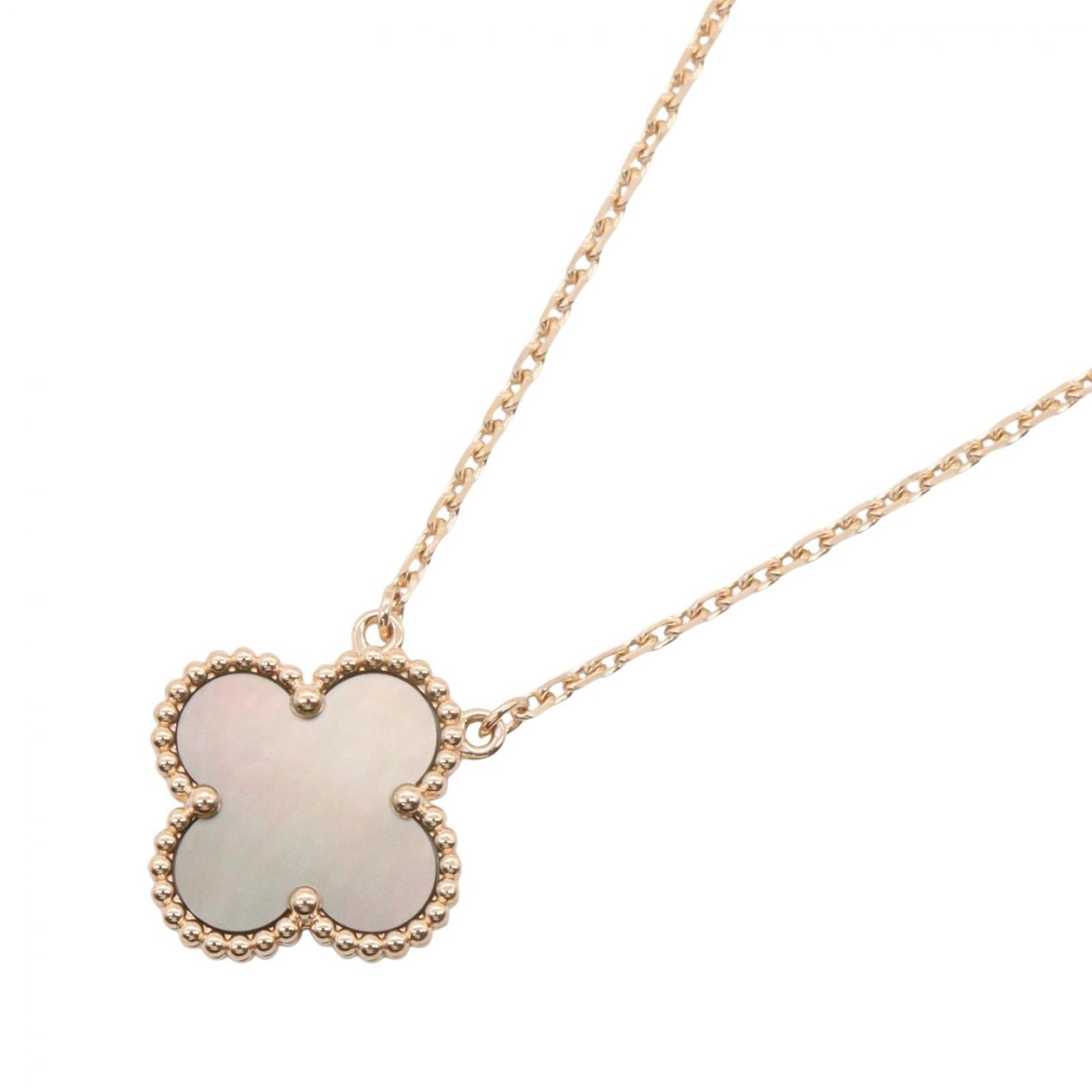 ヴァンクリーフ&アーペル Van Cleef & Arpels ヴィンテージアルハンブラ グレーマザーオブパール ネックレス ネックレス ジュエリー K18PG(ピンクゴールド) グレーマザーオブパール レディース ゴールド系
