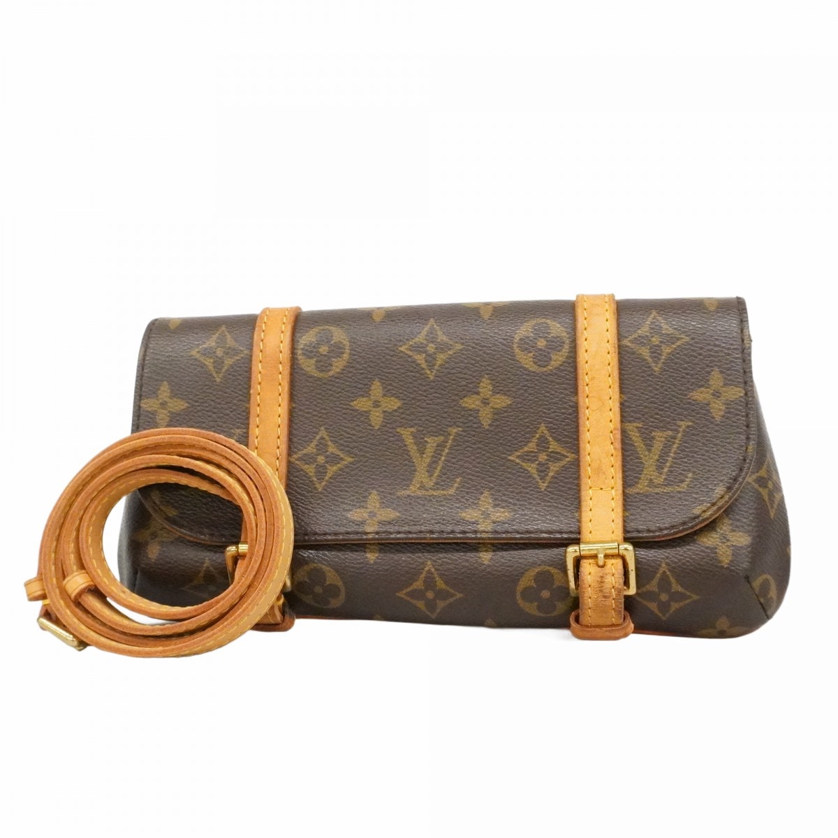 【6db0953-k】ルイヴィトン ウエストバッグ モノグラム ポシェットマレル M51159 ブラウン【中古】レディース