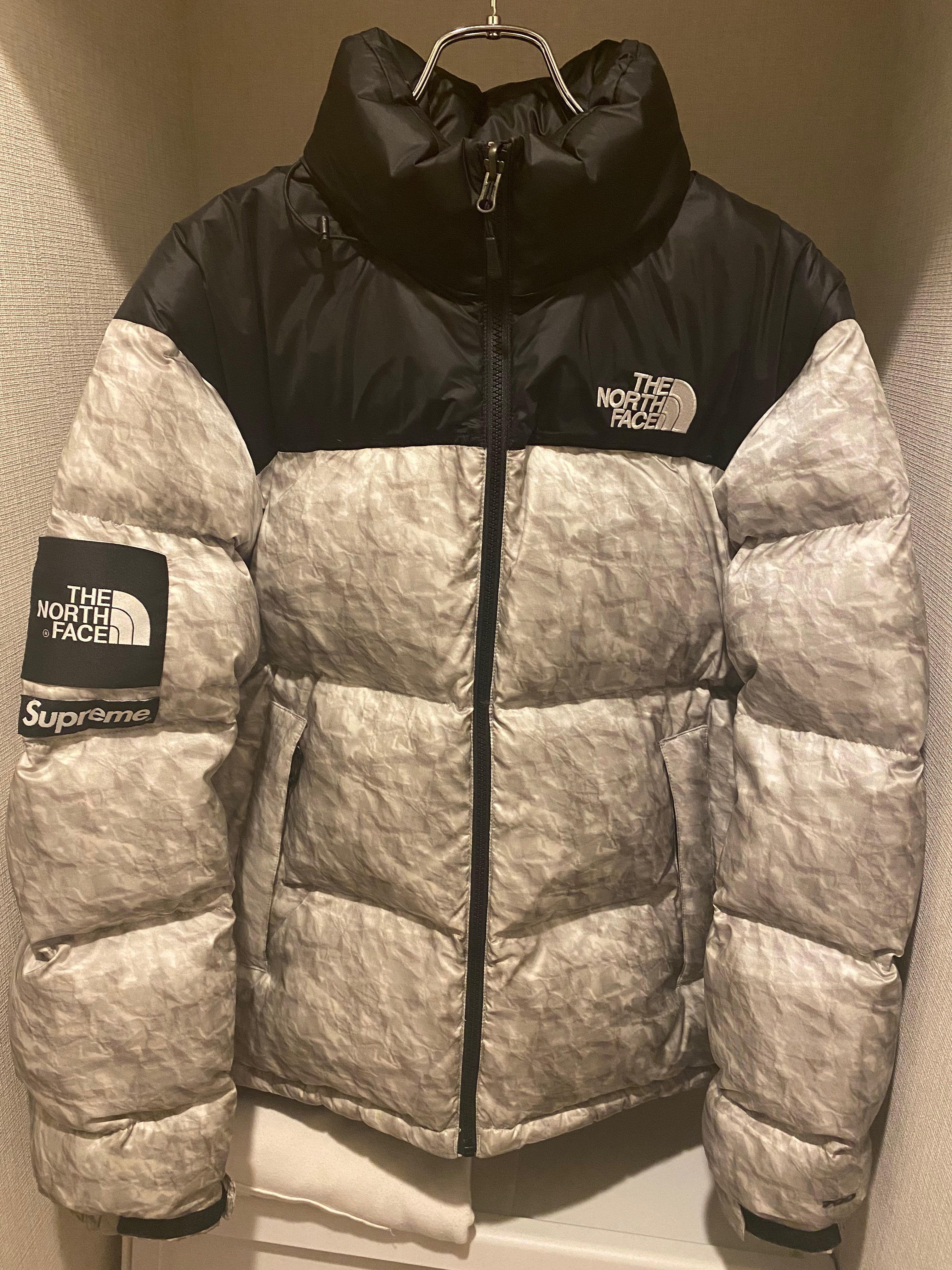 Supreme x The North Face Nuptse Jacket "White Paper Print"