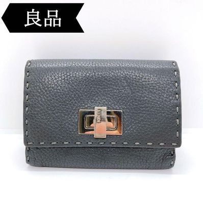 ◇フェンディ◇8M0359/レザー/ピーカブー/セレリア/折り財布
