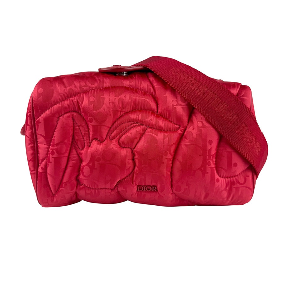 ディオール Dior 斜め掛けショルダーバッグ DIOR x ERL ナイロン レッド ユニセックス【中古】 z6535