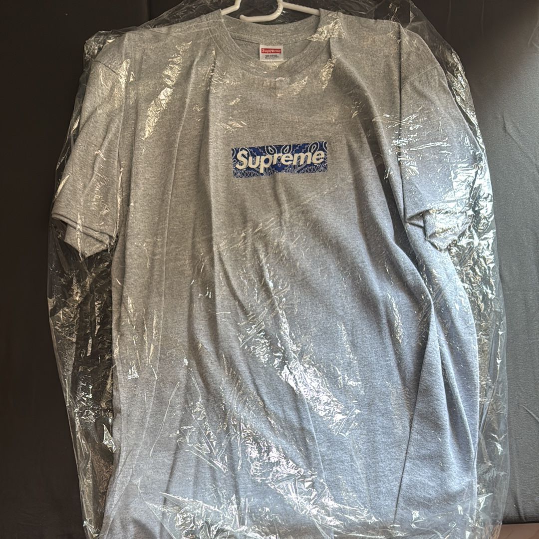 Supreme Bandana Box Logo Tee "Grey"