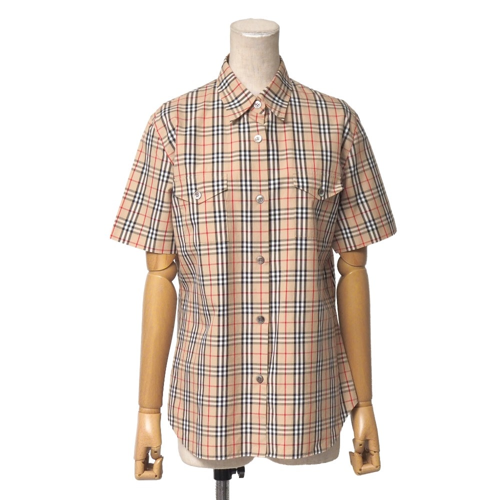 ■美品■BURBERRY バーバリー ヴィンテージ 半袖シャツ サイズ40 Burberrys チェック ブランド古着【中古】20260609/RA9739
