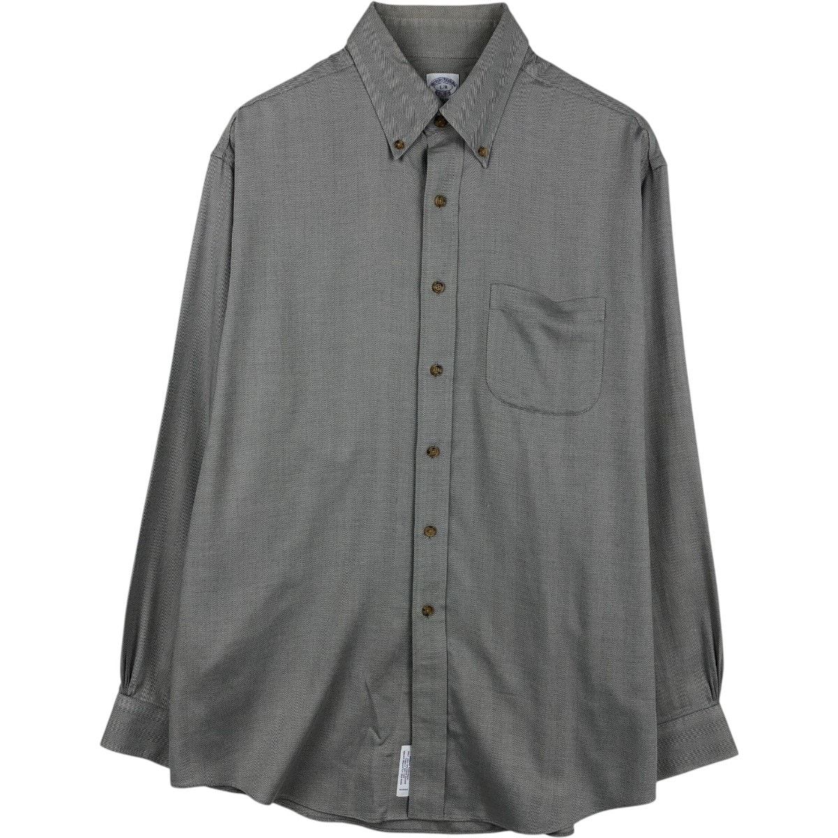 古着 ブルックスブラザーズ Brooks Brothers Est.1818 ヘリンボーン柄 長袖 ボタンダウンシャツ メンズL相当/eaa669120