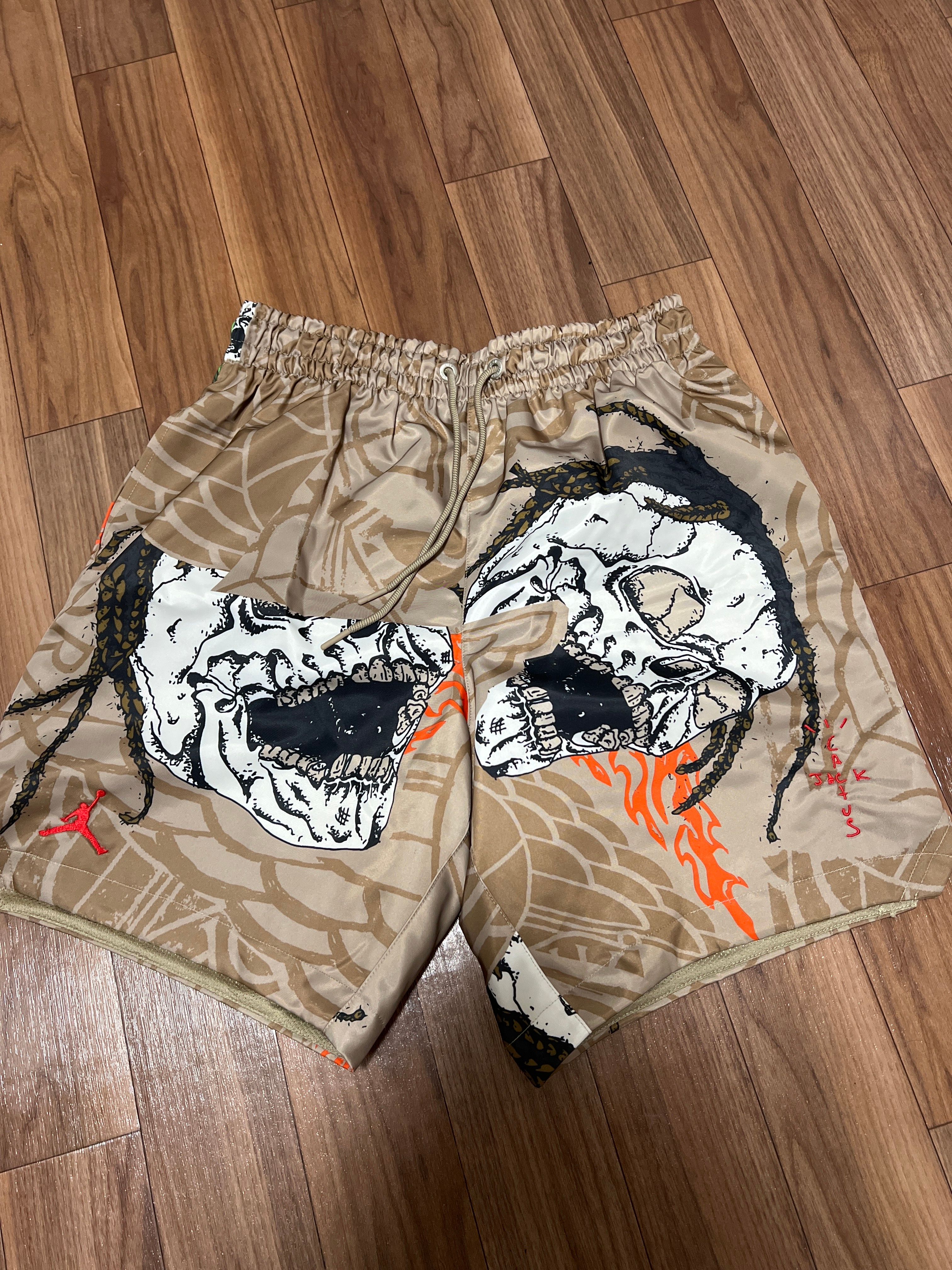Air Jordan x Travis Cactus Jack Pool Short "Khaki Desert"