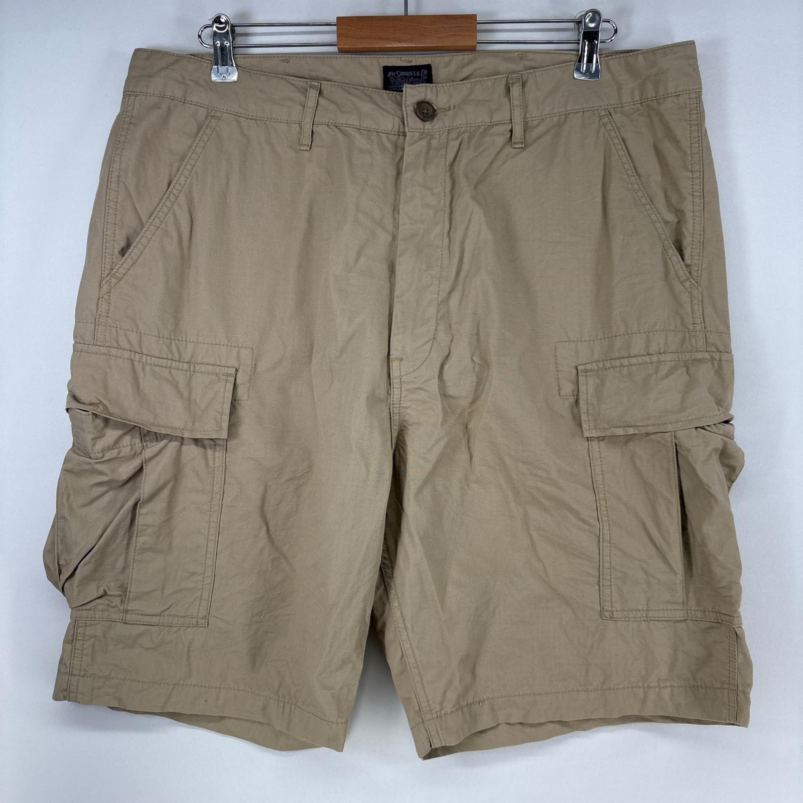 古着 リーバイス Levi's ショートパンツ カーゴパンツ ハーフパンツ リップストップ チノパン 大きいサイズ w38 ベージュ メンズ