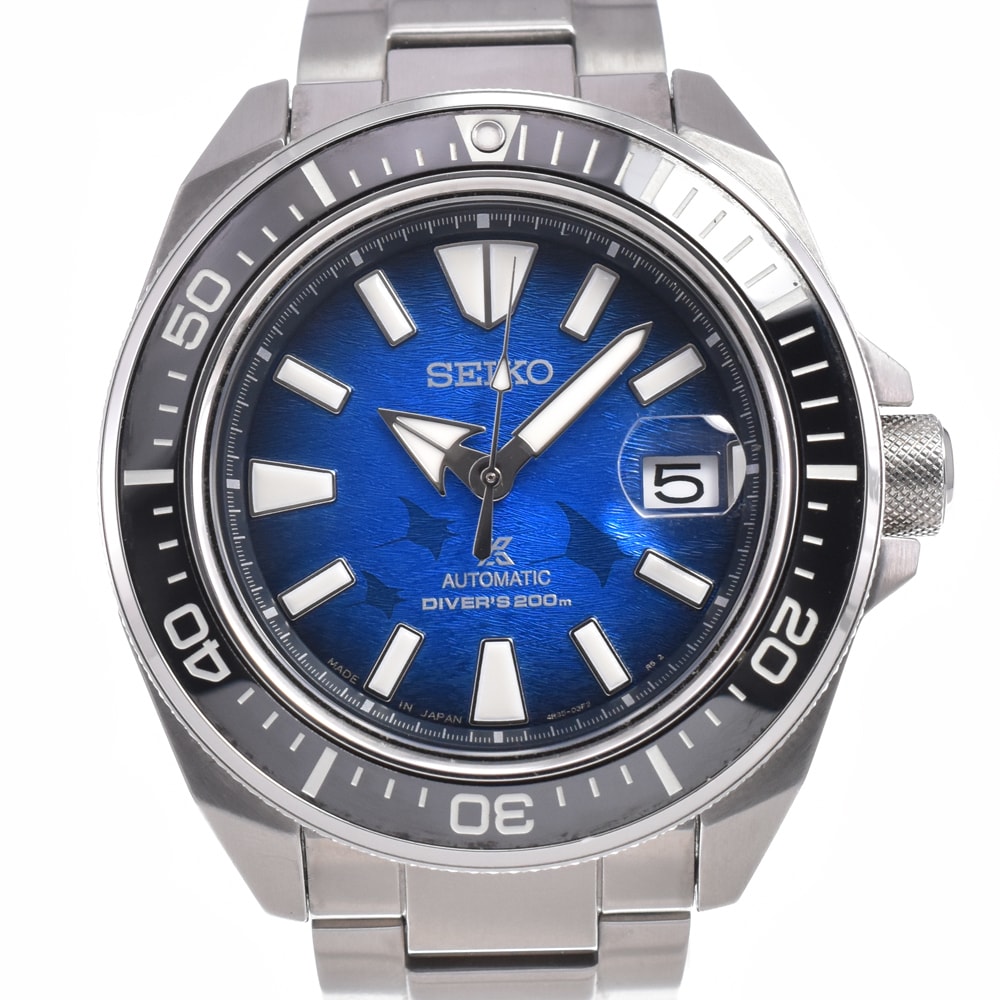 セイコー SEIKO 4R35-04D0 プロスペックス ダイバースキューバ デイト ブルー 自動巻き メンズ 美品 腕時計 J#150559