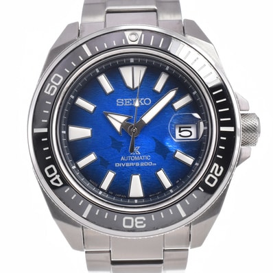 セイコー SEIKO 4R35-04D0 プロスペックス ダイバースキューバ デイト ブルー 自動巻き メンズ 美品 腕時計 J#150559