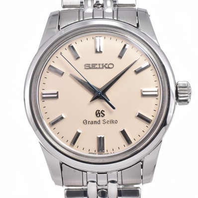 セイコー SEIKO 9S54-0030/SBGW005 GS スリッピングアタッチメント シルバー 手巻き メンズ 美品 箱付き 腕時計 K#150598