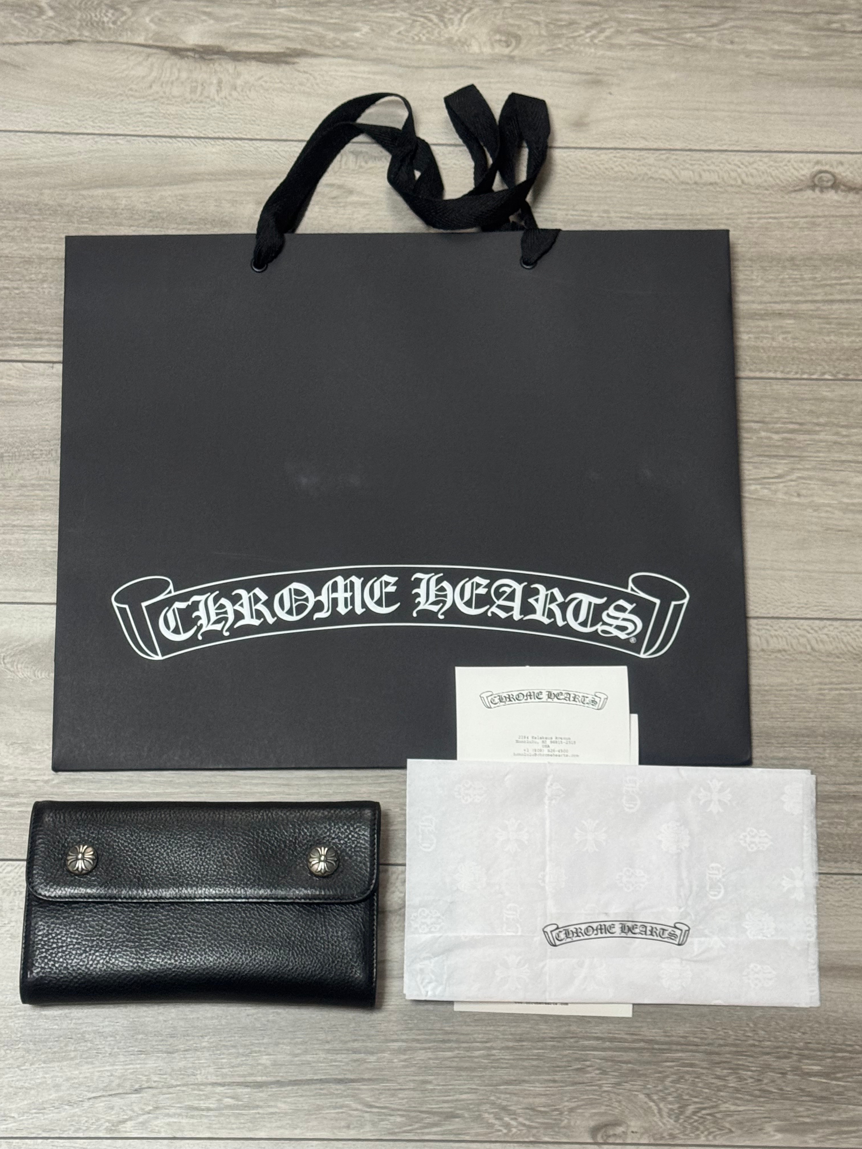 Chrome Hearts Wave Wallet Heavy Leather "Black"