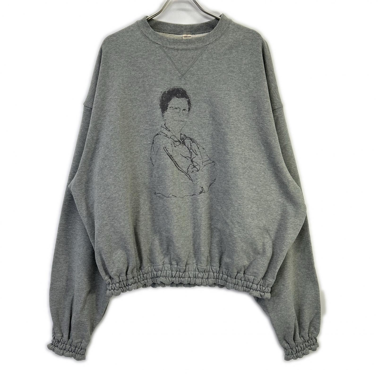 シンヤコヅカ グレー 25025K93 25AW ORDINARY HOME HIS CREW WITH PRINTING スウェットプルオーバー S