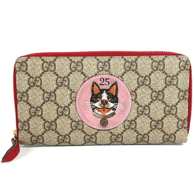 グッチ GUCCI ボスコ BOSCO 506279 GGスプリーム ロングウォレット ラウンドファスナー 長財布 GGスプリームキャンバス ベージュ