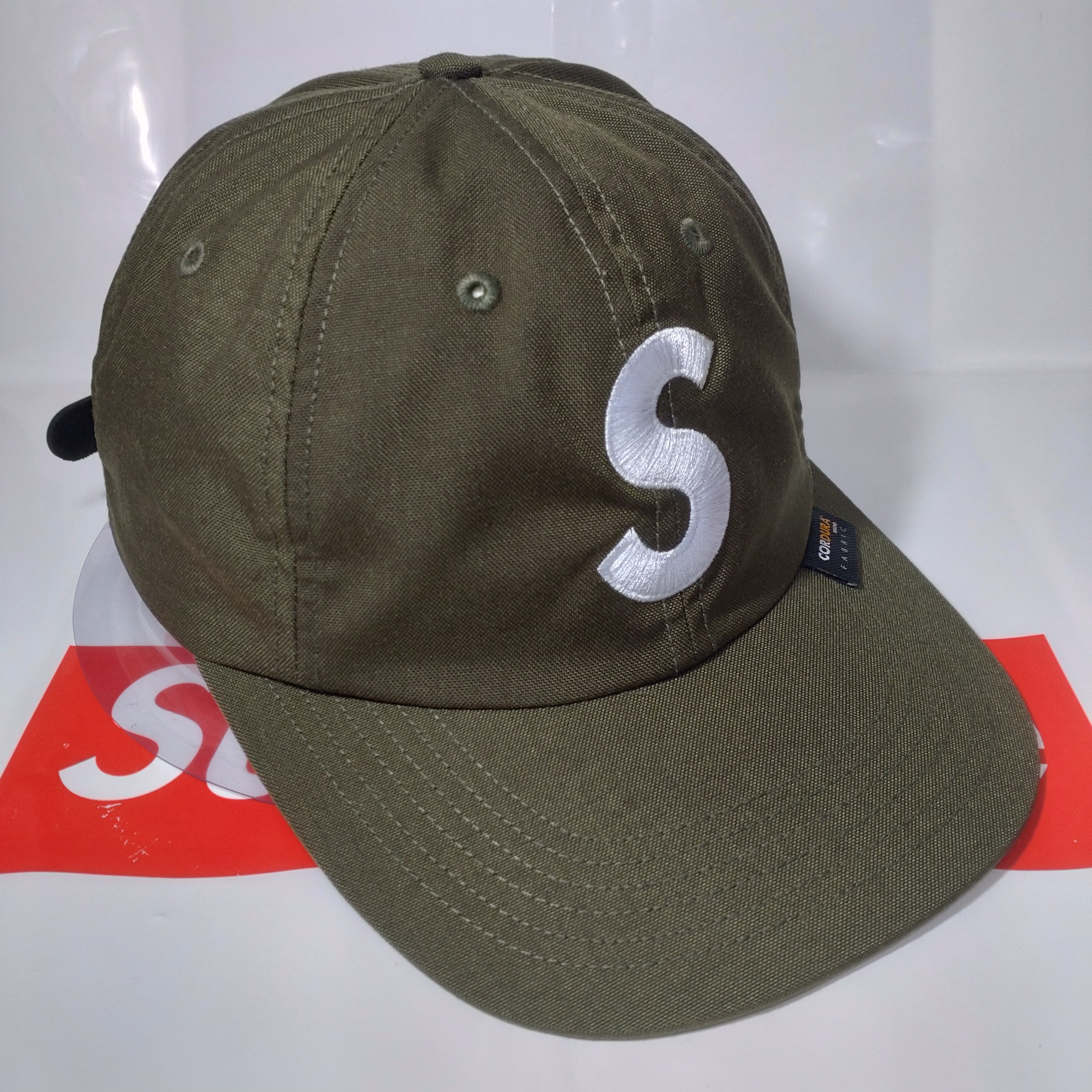 Supreme Cordura S Logo 6-Panel "Olive"