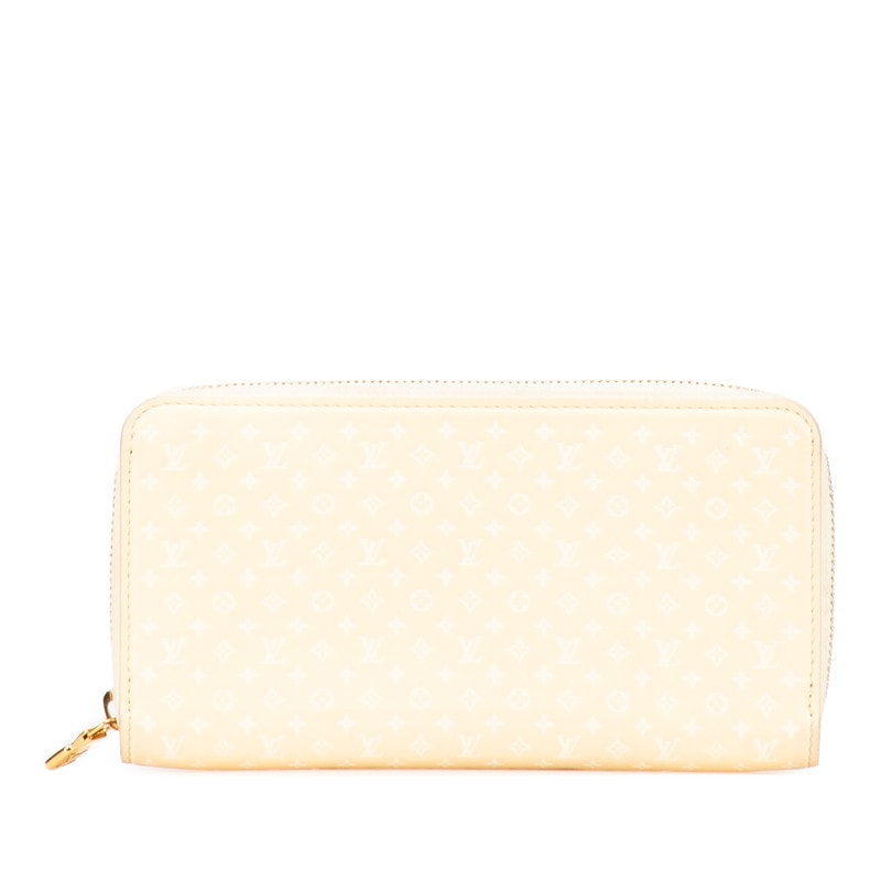 ルイ ヴィトン ナノグラム ジッピー ウォレット ラウンドファスナー 長財布 M82229 イエロー レザー レディース LOUIS VUITTON 【中古】