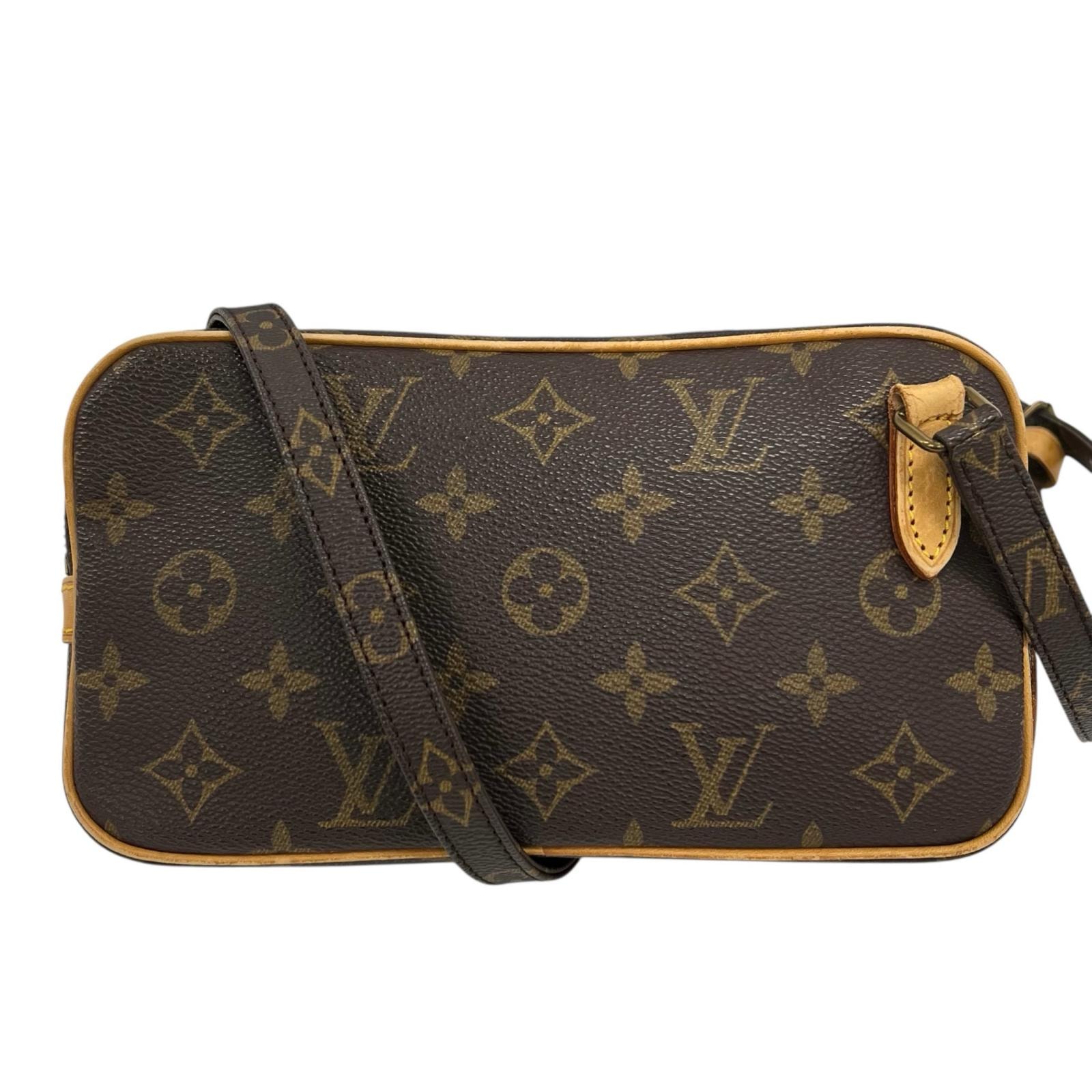 LOUIS VUITTON ルイ・ヴィトン ポシェット・マルリーバンドリエール M51828 ショルダーバッグ モノグラムキャンバス ブラウン レディース【中古】