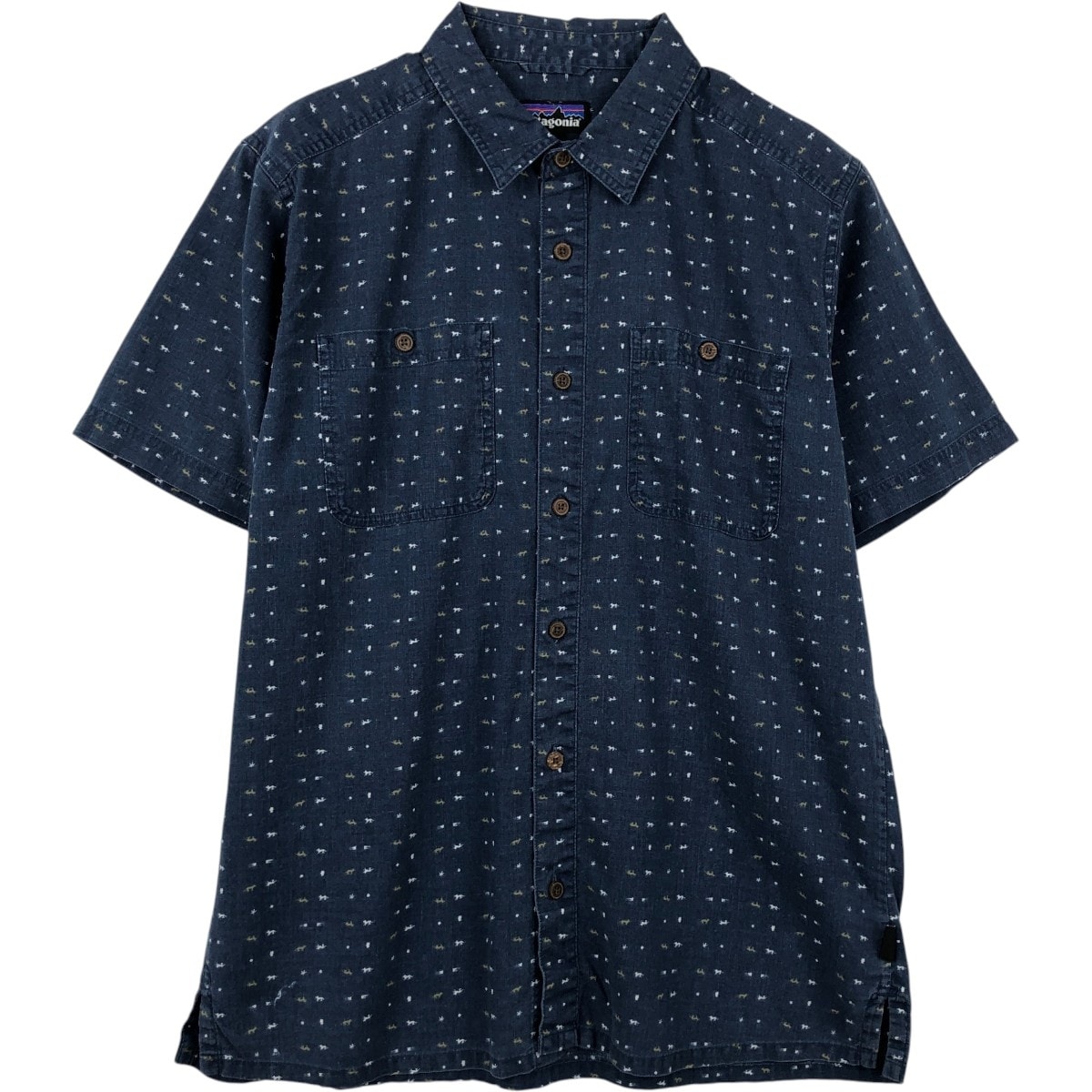 古着 パタゴニア Patagonia 総柄 半袖 ボックスシャツ メンズM相当/eaa657970