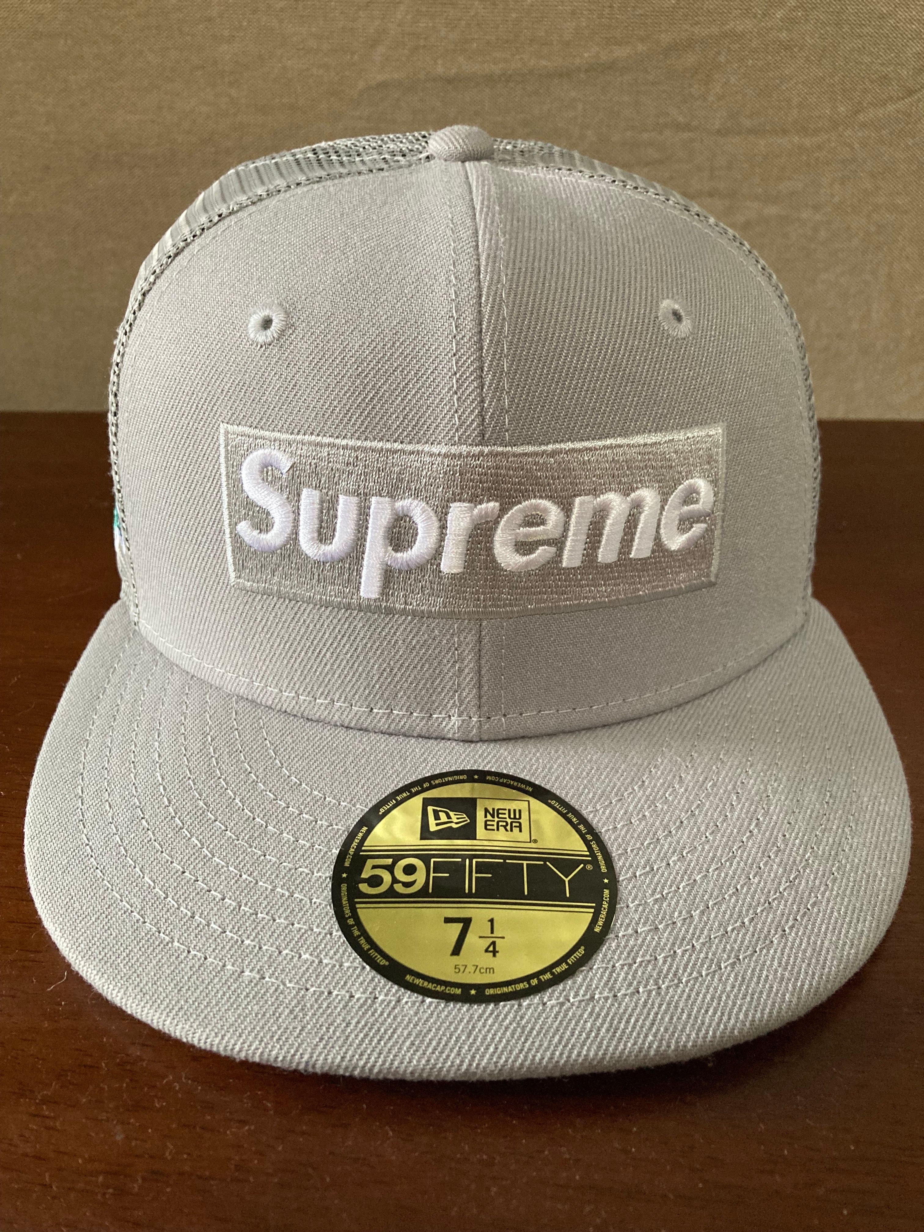 Supreme Box Logo Mesh Back New Era "Grey" (24SS)
