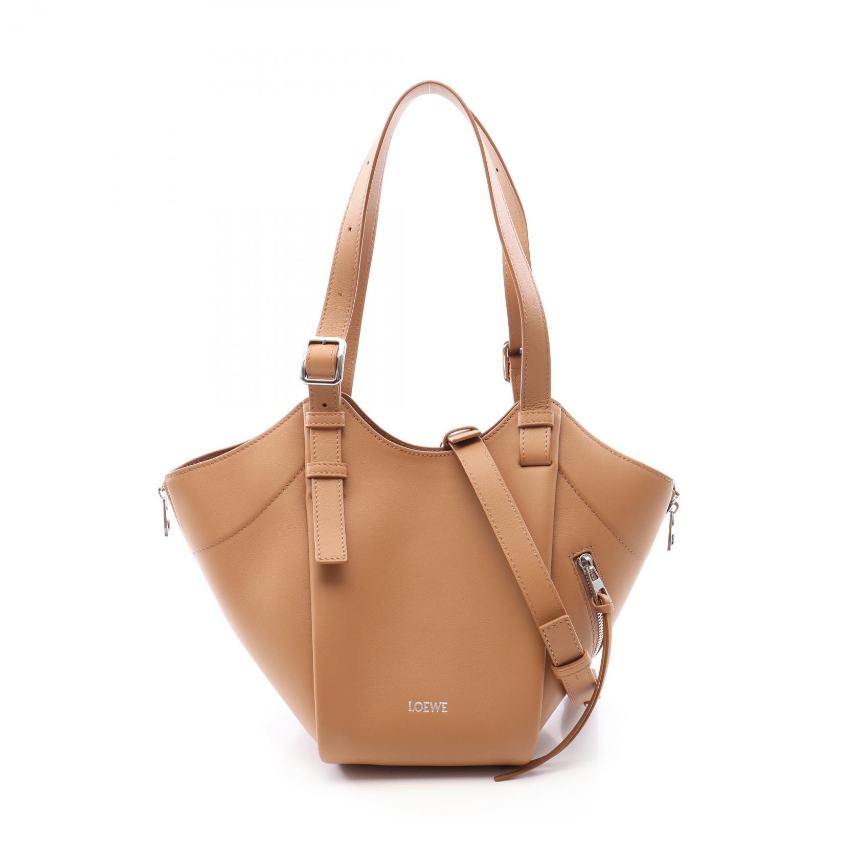 ロエベ LOEWE ハンモック フリップバッグ 2WAY ハンドバッグ バッグ レザー レディース ブラウン系 A538HHBX079579 【新品】