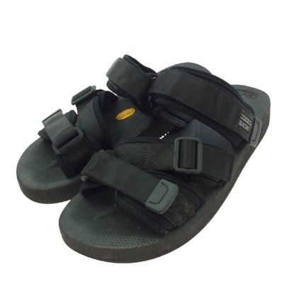 SUICOKE スイコック サンダル ダブルストラップ サンダル ブラック系 26cm【中古】