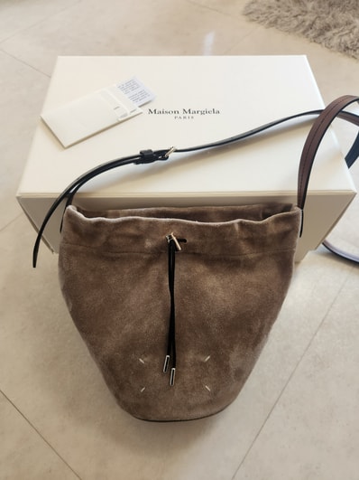 Maison Margiela Drawstring Crossbody Bucket "Vision/Black"
