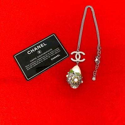 CHANEL シャネル ココマーク メタル フェイクパール ネックレス シルバー
23071