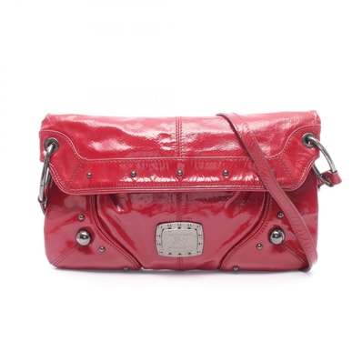 バーバリー BURBERRY ショルダーバッグ バッグ パテントレザー レディース レッド系 【中古】