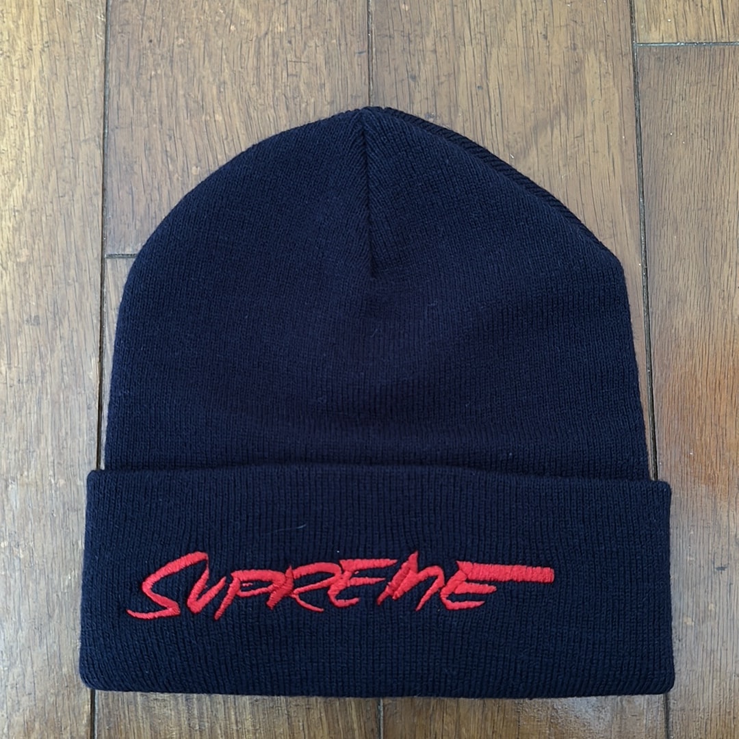 Supreme Futura Logo Beanie "Navy"