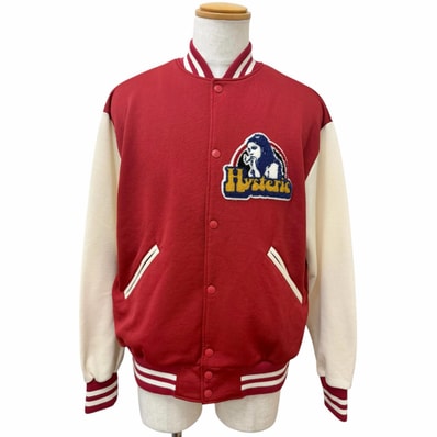 極美品 ヒステリックグラマー スタジャン SMOKING GIRL レッド XL