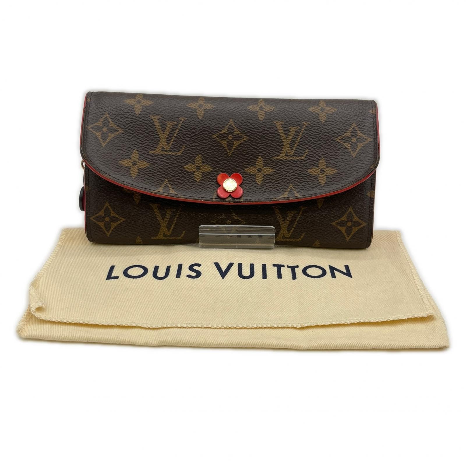 LOUIS VUITTON ルイヴィトン 長財布 モノグラム ポルトフォイユ・エミリー M62941 ポピーレッド