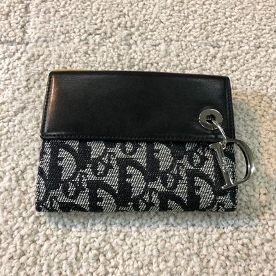 Dior Trotter W Hook Wallet "Navy"