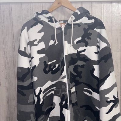 Supreme Work Zip Up Hooded Sweatshirt "Snow Camo"