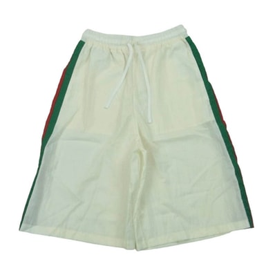 GUCCI グッチ ショートパンツ 678653XJDYH BERMUDA Technical nylon shorts テクニカル ナイロン ショーツ ハーフ パンツ オフホワイト系 XS【美品】【中古】