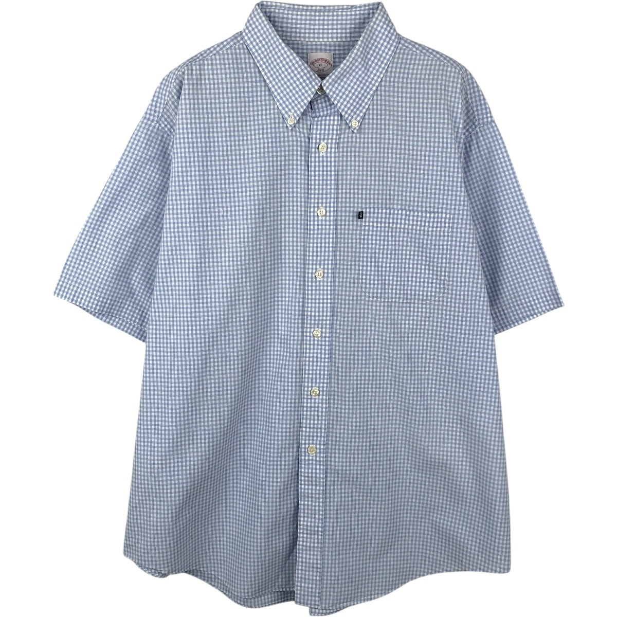 古着 ブルックスブラザーズ Brooks Brothers 346 ギンガムチェック 半袖 ボタンダウン チェックシャツ メンズXL相当/eaa665154