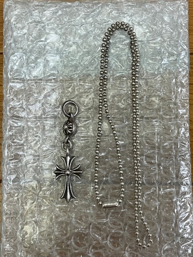 Chrome Hearts 1 Ball Tiny CH Cross Charm "Silver"