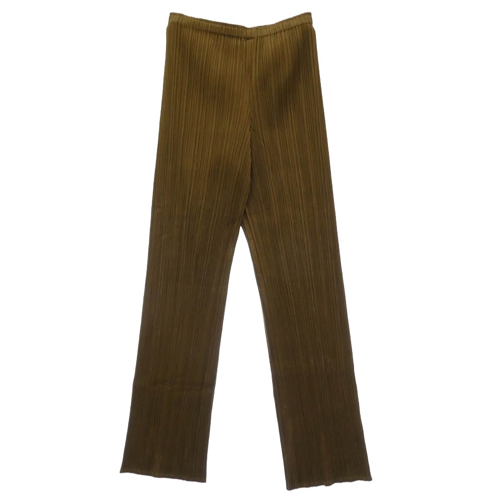 PLEATS PLEASE プリーツプリーズ イッセイミヤケ PP23-JF145 プリーツ加工 スラックス ブラウン系 1【中古】