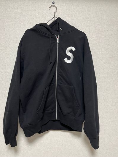 Supreme S Logo Zip Up Hooded Sweatshirt "Black" (23FW)