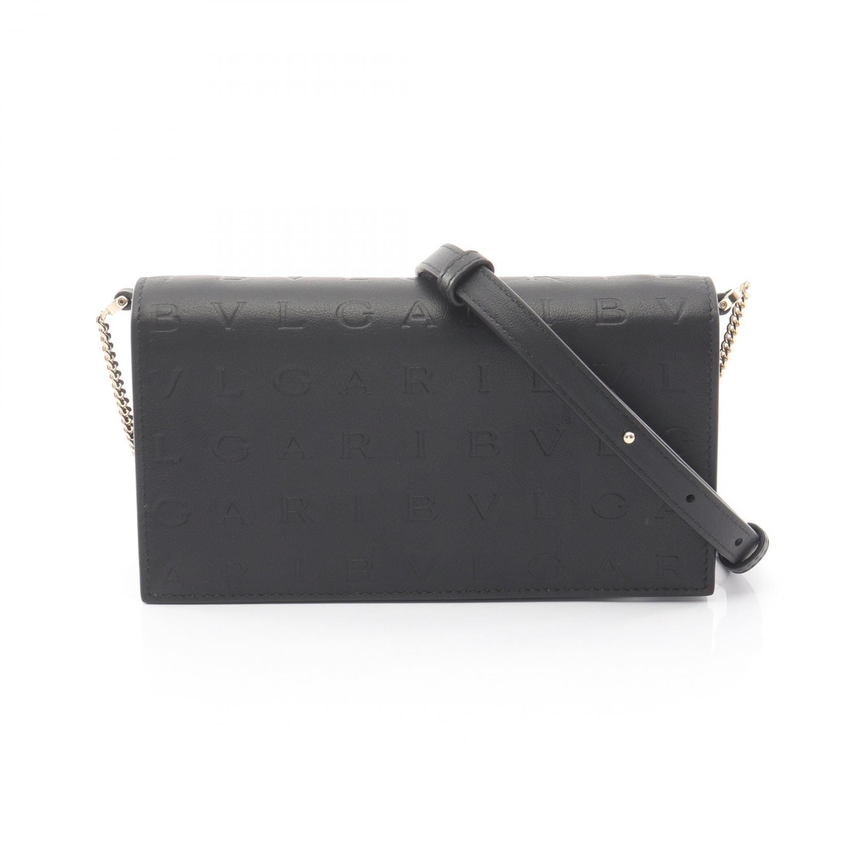 ブルガリ BVLGARI インフィニートゥム ショルダーバッグ バッグ レザー レディース ブラック系 291748 【中古】