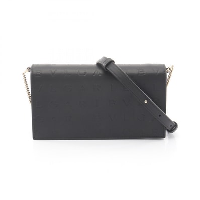 ブルガリ BVLGARI インフィニートゥム ショルダーバッグ バッグ レザー レディース ブラック系 291748 【中古】