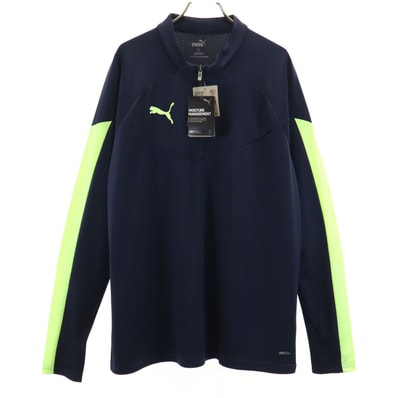 未使用 PUMA プーマ トレーニング 長袖 ハーフジップ ウェア XL ネイビー